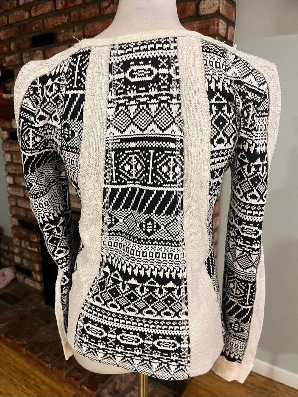 Anthropologie Lilka $98 Geo Jacquard Swing Sweater - Picture 6 of 9